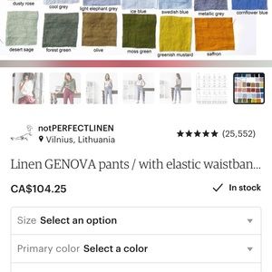 Genova pants by Not perfect linen pants